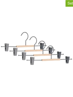 4er-Set: Kleiderbügel in Anthrazit/ Beige - (B)35 x (H)12 cm