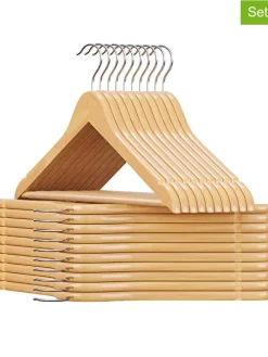 20er-Set: Kleiderbügel in Hellbraun/ Silber - (B)44,5 x (H)23 cm