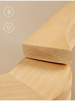 20er-Set: Kleiderbügel in Hellbraun/ Silber - (B)44,5 x (H)23 cm