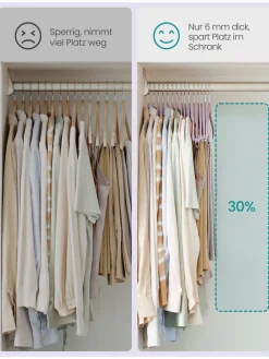 30er-Set: Kleiderbügel in Lila - (B)42,5 x (H)23,5 cm