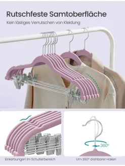 30er-Set: Kleiderbügel in Lila - (B)42,5 x (H)23,5 cm