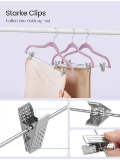 30er-Set: Kleiderbügel in Lila - (B)42,5 x (H)23,5 cm