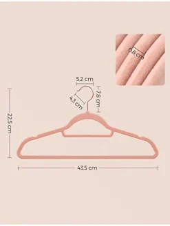 30er-Set: Kleiderbügel in Rosa/ Roségold - (B)43,5 x (H)22,5 cm