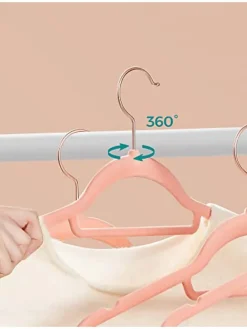 50er-Set: Kleiderbügel in Rosa/ Roségold - (B)43,5 x (H)22,5 cm