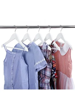 20er-Set: Kleiderbügel in Weiß/ Silber - (B)35 x (H)20 cm