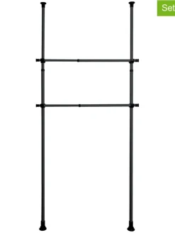 2er-Set: Kleiderstangen "Herkules" in Schwarz - (L)120 cm