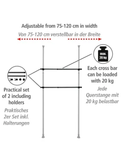 2er-Set: Kleiderstangen 