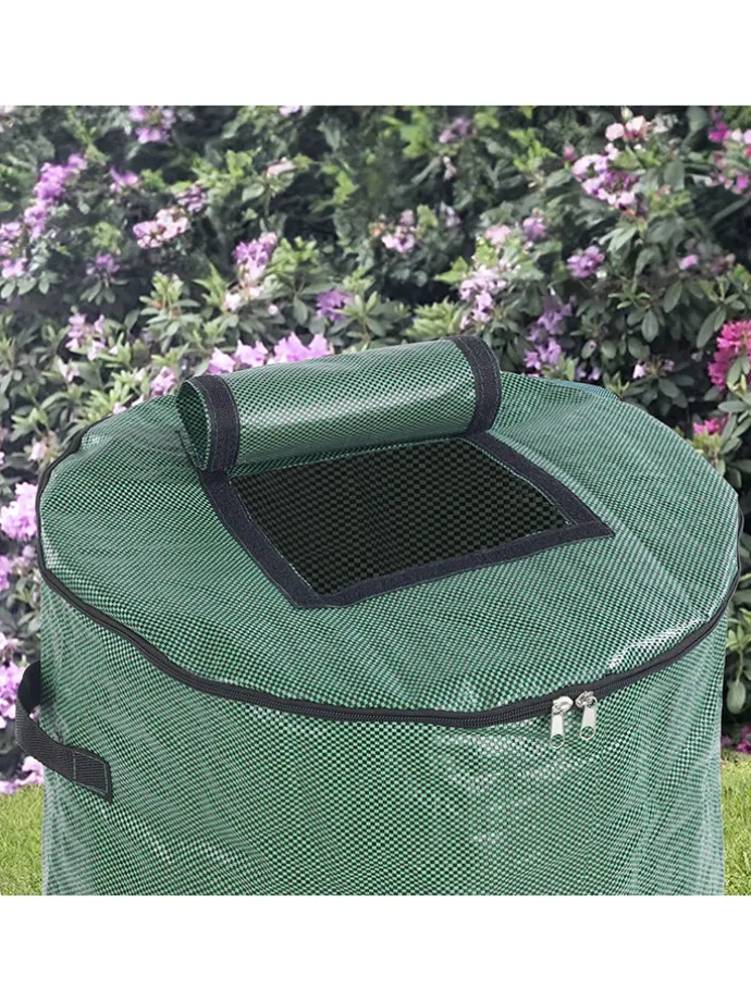 2er-Set: Komposttaschen in Grün, 2x 125 l