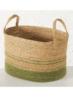 3er-Set: Körbe "Agostina" in Natur/ Grün