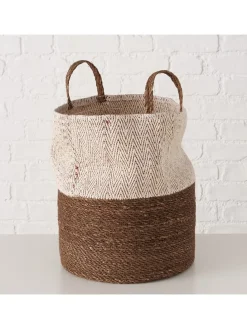 2er-Set: Körbe "Eija" in Braun/ Weiß