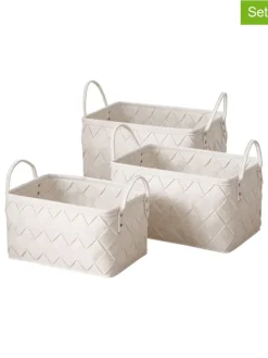3er-Set: Körbe "Levoro" in Creme