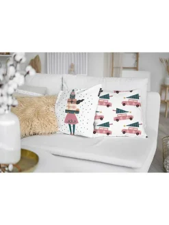 4er-Set: Kíssenhüllen "Holiday mood" in Bunt - (L)45 x (B)45 cm