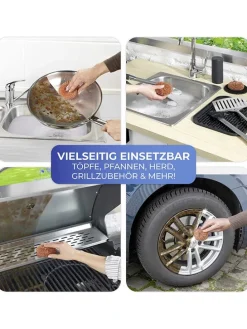 6er-Set: Kupferschwämme in Hellbraun - Ø 9 cm