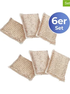 6er-Set: Kupferschwämme in Hellbraun - (L)11 x (B)7 cm