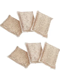 6er-Set: Kupferschwämme in Hellbraun - (L)11 x (B)7 cm