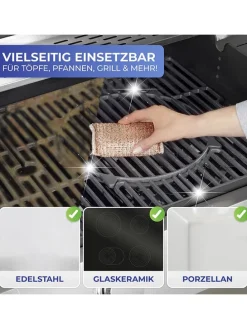 6er-Set: Kupferschwämme in Hellbraun - (L)11 x (B)7 cm