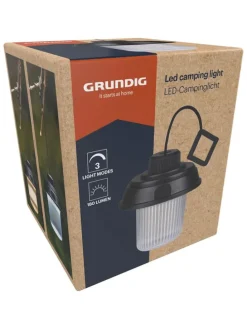 2er-Set: LED-Campingleuchten in Schwarz - (H)11,5 x Ø 10,4 cm