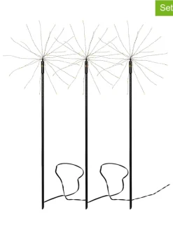 3er-Set: LED-Gartenstecker "Firework Outdoor" in Schwarz - (B)65 x (H)200 cm