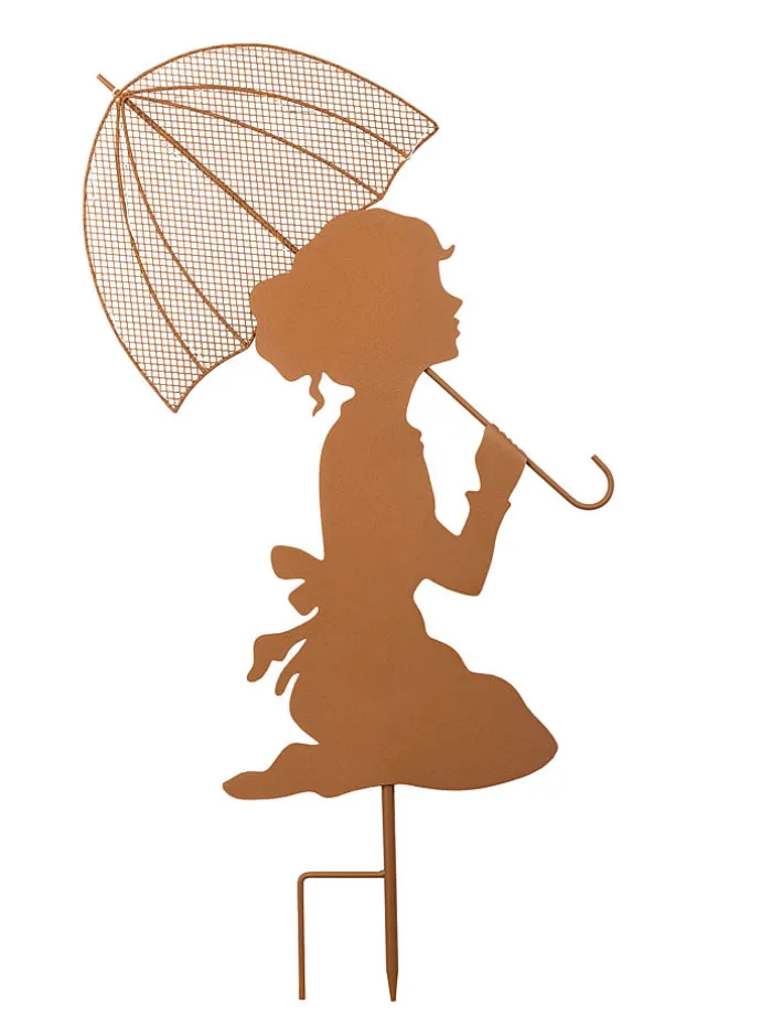 2er-Set: LED-Gartenstecker in Kupfer