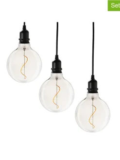 3er-Set: LED-Glaskugeln - (H)100 x Ø 12,5 cm
