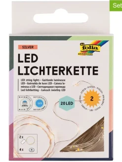 2er-Set: LED-Lichterketten in Weiß