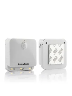 2er-Set: LED-Panel in Grau - (B)6 x (H)6 x (T)2 cm