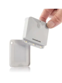 2er-Set: LED-Panel in Grau - (B)6 x (H)6 x (T)2 cm