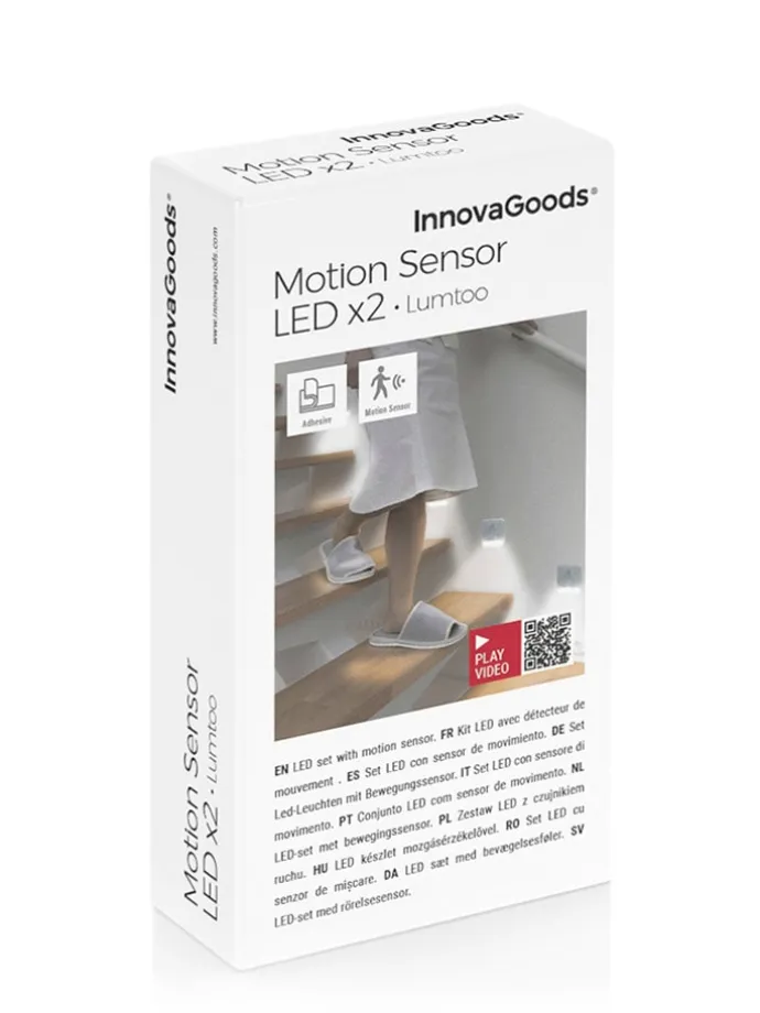 2er-Set: LED-Panel in Grau - (B)6 x (H)6 x (T)2 cm