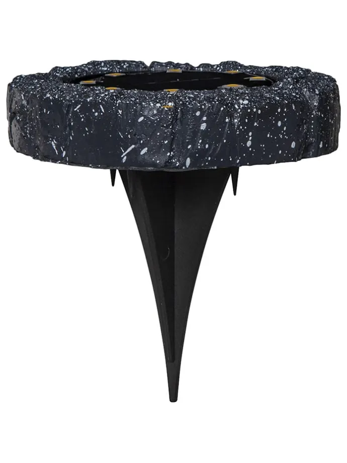 2er-Set: LED-Solar-Bodenstecker "Lawnlight" in Schwarz - Ø 11 cm