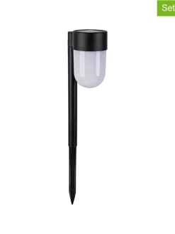 2er-Set: LED-Solarerdspieß "Sina" in Schwarz - (H)47,2 x Ø 8 cm