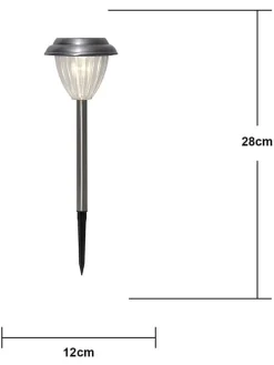 4er-Set: LED-Solar-Gartenstecker 