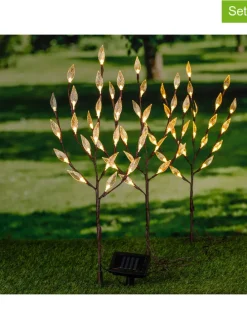 3er-Set: LED-Solar-Gartenstecker in Warmweiß