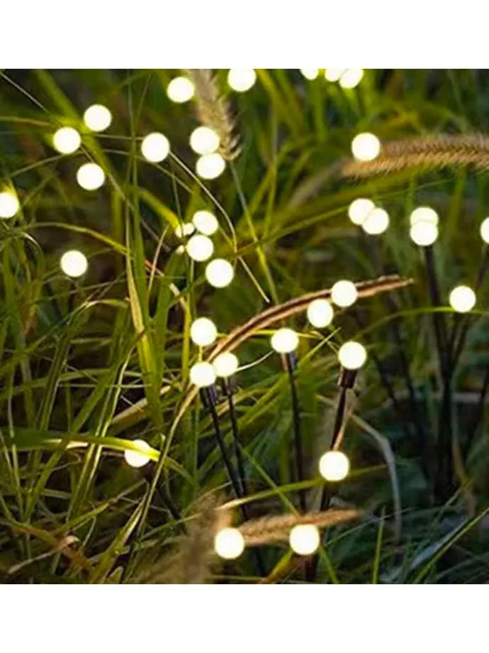 3er-Set: LED-Solarleuchten in Schwarz - (H)70 cm