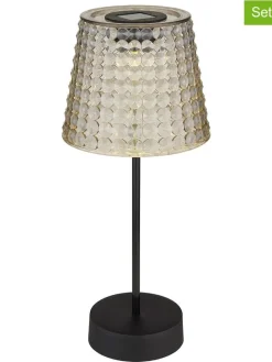 2er-Set: LED-Solarleuchten in Schwarz/ Beige - (H)29 x Ø 12,5 cm