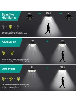 2er-Set: LED-Solarleuchten in Schwarz - (B)26,7 x (H)15,3 cm