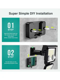 2er-Set: LED-Solarleuchten in Schwarz - (B)26,7 x (H)15,3 cm