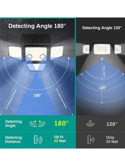 2er-Set: LED-Solarleuchten in Schwarz - (B)26,7 x (H)15,3 cm