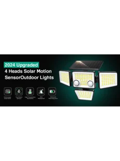 2er-Set: LED-Solarleuchten in Schwarz - (B)26,7 x (H)15,3 cm