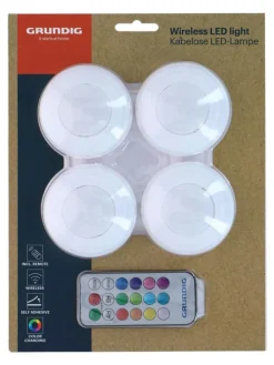 4er-Set: LED-Spots in Weiß - Ø 19 cm