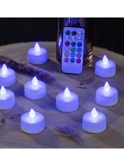 10er-Set: LED-Teelichter in Weiß - (H)4,1 cm - Ø 3,8 cm