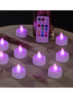 10er-Set: LED-Teelichter in Weiß - (H)4,1 cm - Ø 3,8 cm