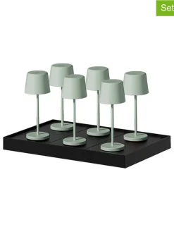 6er-Set: LED-Tischleuchte "Kelly Mini" in Khaki - (H)22 x Ø 8,2
