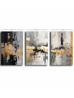 3er-Set: Leinwanddrucke - (L)70 x (B)45 cm