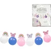 3er-Set: Luftballongirlanden in Blau/ Rosa/ Weiß