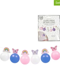 3er-Set: Luftballongirlanden in Blau/ Rosa/ Weiß