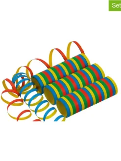 10er-Set: Luftschlangen "Streifen" in Bunt