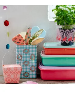 6er-Set: Lunchboxen in Rot - (B)9 x (H)8 x (T)7 cm