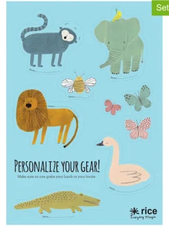 2er-Set: Lunchbox-Sticker "Sweet Jungle" in Bunt