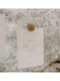 3er-Set: Magnete "Denk dran" in Natur - Ø 2,5 cm