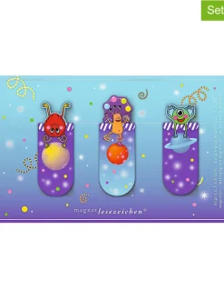 2er-Set: Magnetlesezeichen "Monster" in Bunt - 2x 3 Stück